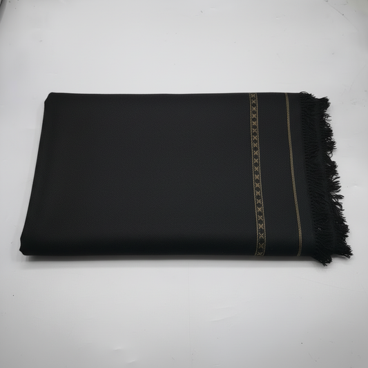 Black wool shawl folded